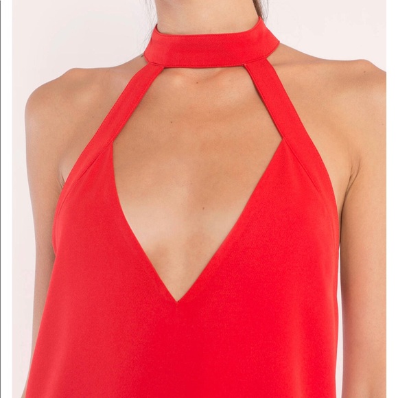 KASEY RED SHIFT DRESS - TOBI - Picture 4 of 5